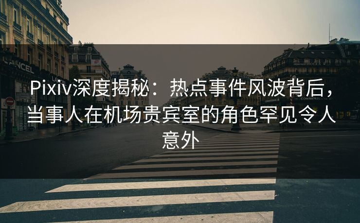 Pixiv深度揭秘：热点事件风波背后，当事人在机场贵宾室的角色罕见令人意外
